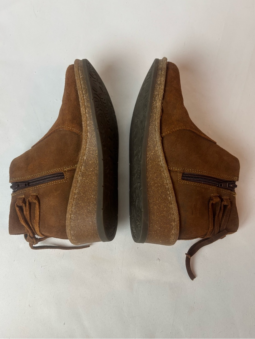 Born Viana Wedge Ankle Zip Bootie Women's 6.5 Brown Suede BR0065257 - Picture 5 of 10